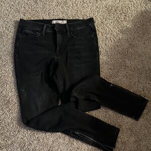 Athleta Sculptek Ultra Skinny Zip Ankle Jeans Carbon Wash Size 6